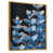 Toile avec cadre flottant or