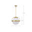Luminaire suspendu sphère 1 lumière Whit-88590736-88590737