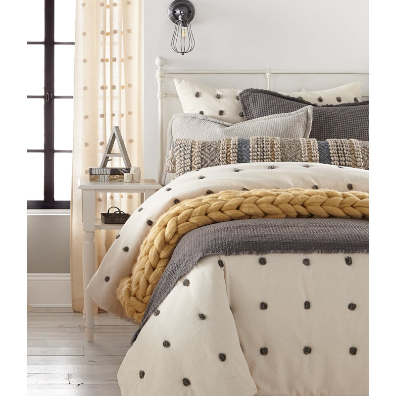 Courtepointe ASTRID, GRIS, DOUBLE