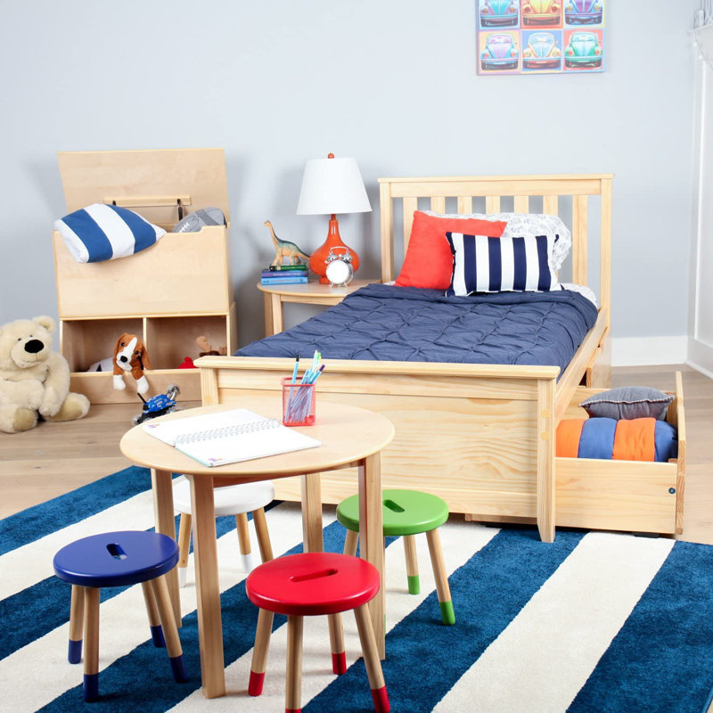 Bolin Kids Solid Wood Platform Bed, Natural, Twin