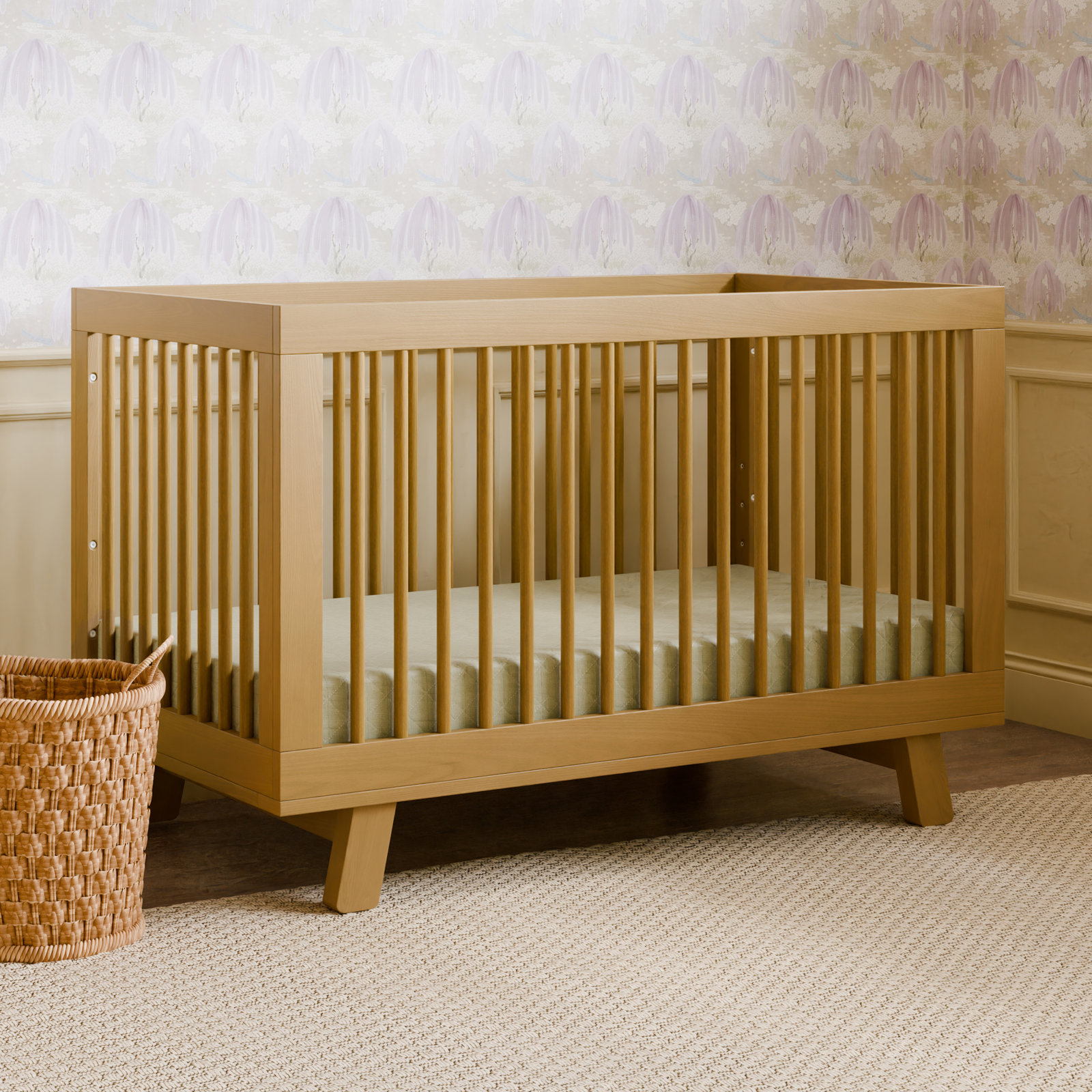 Hudson Pine 3-in-1 Convertible Crib, Honey