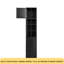 Armoire de rangement multi-fonctionnelle avec deux portes et tablettes réglables, tablette ouverte, noir-718740389