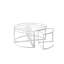 Auob Extendable Glass Solid Coffee Table