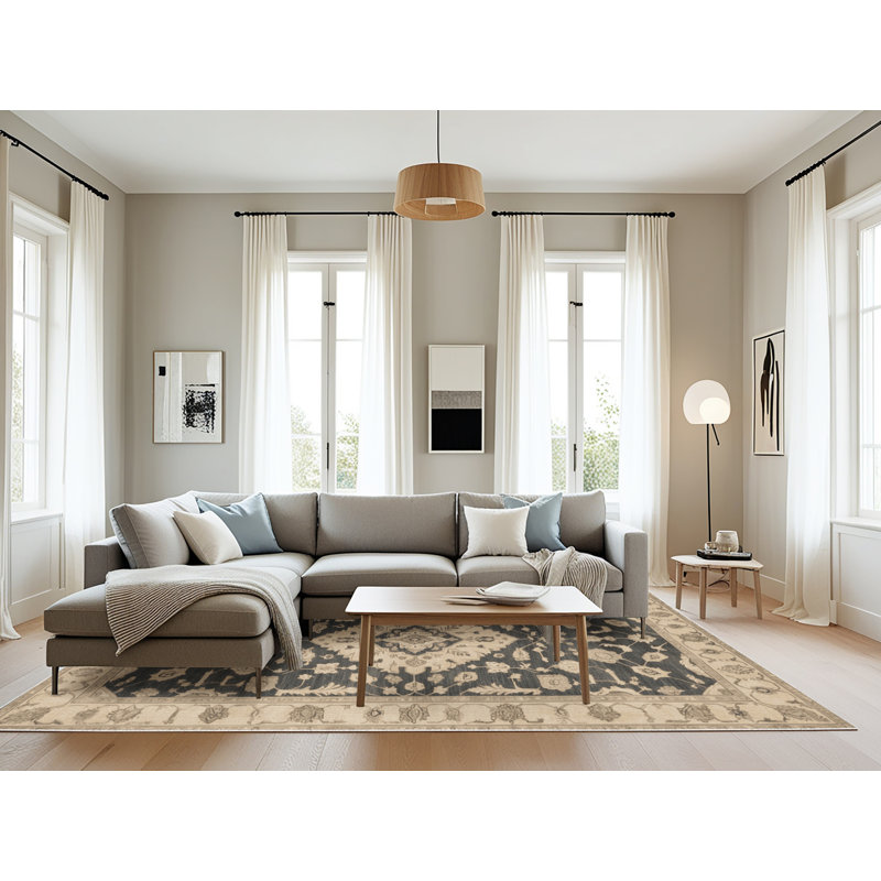 Machine Washable Overdyed Beige Area Rug, Rectangle 8' x 12'