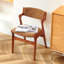 Chaise d'appoint à dossier brun rembourré (ensemble de 2)-102274572