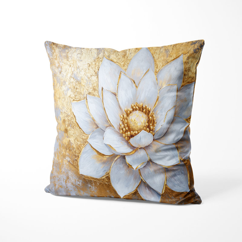 Coussin Lotus - Coussin Golden Dream, H 16 po x l 16 po