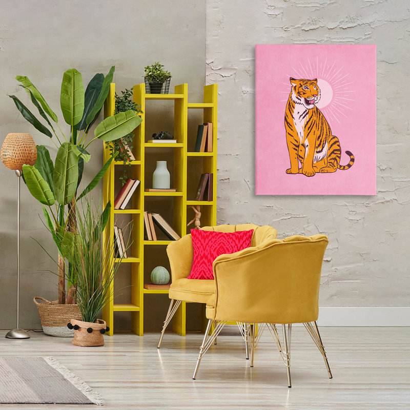 Art mural sur toile rose Preppy, H 40 po x l 30 po