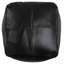 Pouf cubique 18 po en similicuir noir