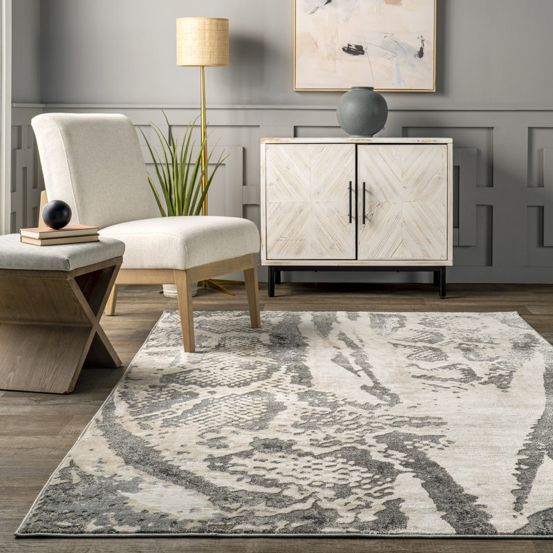 Tilda Modern Snake Area Rug, Rectangle 5" x 8"