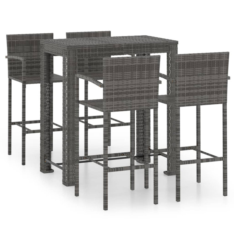 Rectangular 4 - Person Dining Set, Gray