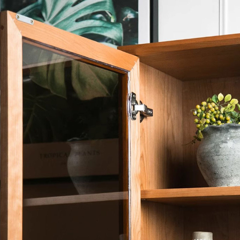Vitrines en bois de cerisier massif