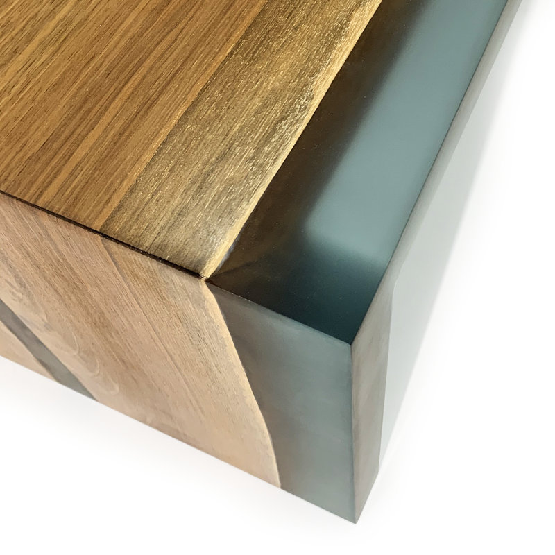 Table basse en bois massif Frosted Waterfall