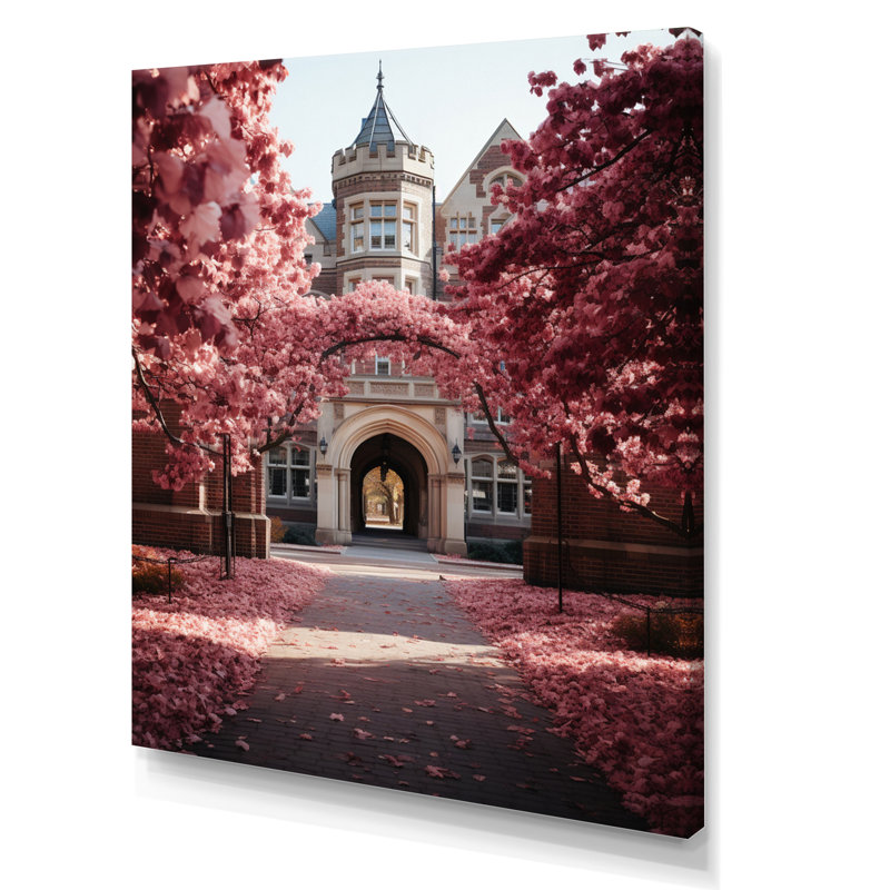 Université rose «Welcome» extrêmement sur toile, Toile tendue, H 20 po x l 12 po x P 1 po
