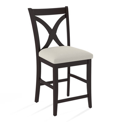 Hues Upholstered Counter Stool with Solid Wood Frame