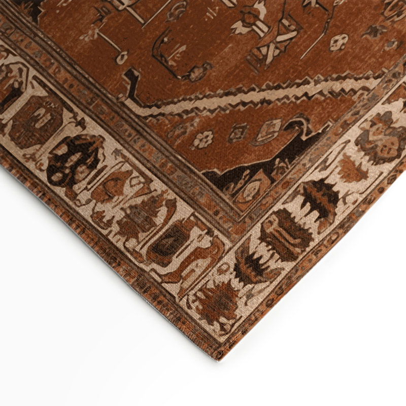 Tapis d'intérieur et d'extérieur brun Persian, Rectangulaire 3 pi x 5 pi