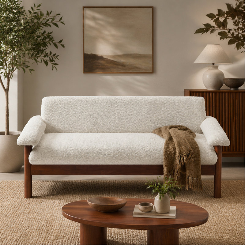 Canapé 2 places avec causeuse Modern, Le beige ne s'applique pas