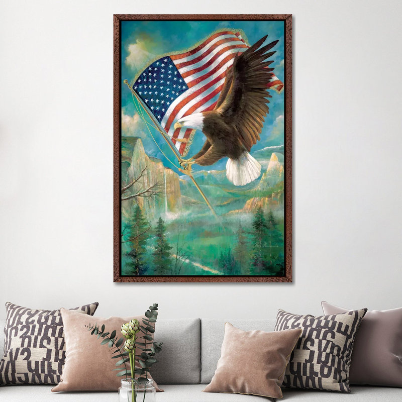 Pledge Of Allegiance by Ruane Manning - Gallery-Wrapped Canvas Giclée on Canvas, Classic Wood Floater Framed