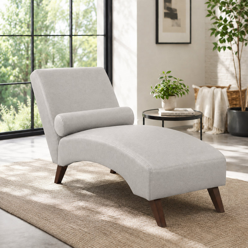 Méridienne rembourrée de style Mid-Century courbé avec chambre à coucher ou coin lecture inclus, Gray