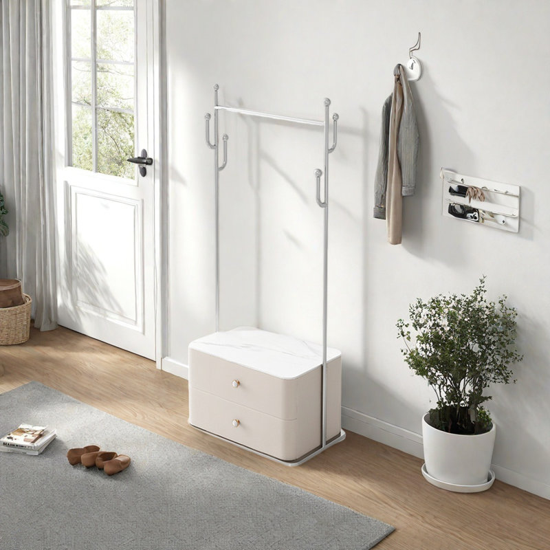 Armoire en bois de pin massif avec tiroirs, Kaki