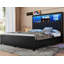 Queen Bed Frame With High Storage Headboard, Bed Frame With Led Light And Charging Station