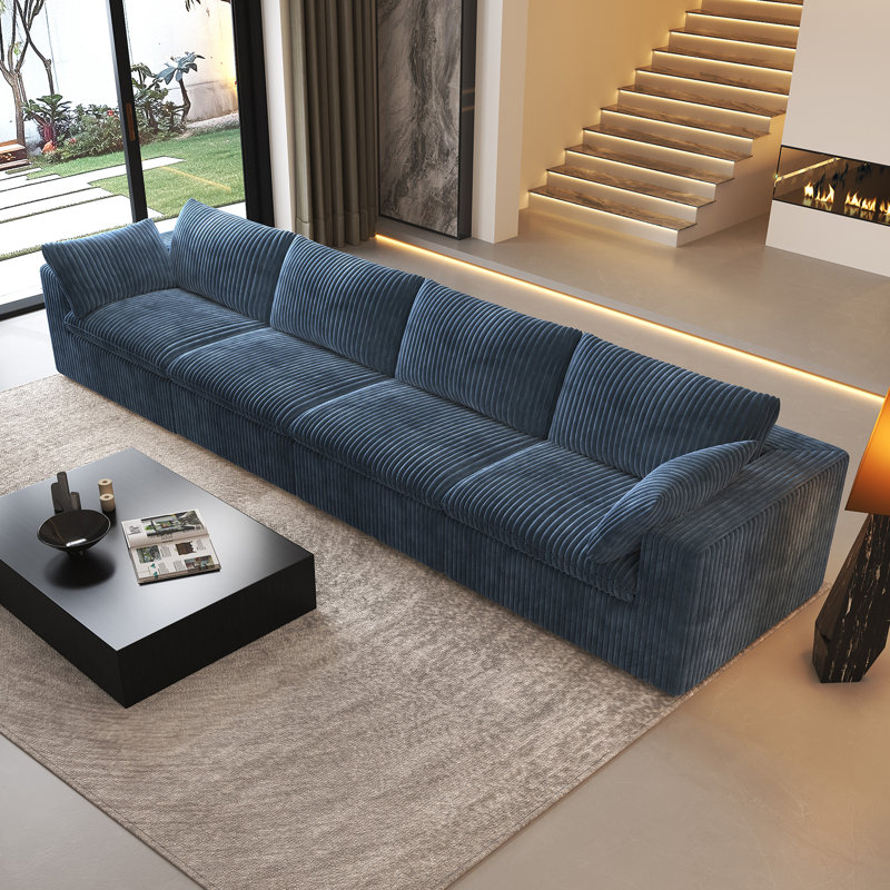 Canapé modulaire LoveSeat Cloud, canapé en velours côtelé, ensemble 2 pièces sans assemblage requis
