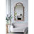 30X1.5X55" Arch Wood Mirror With Unique Frame