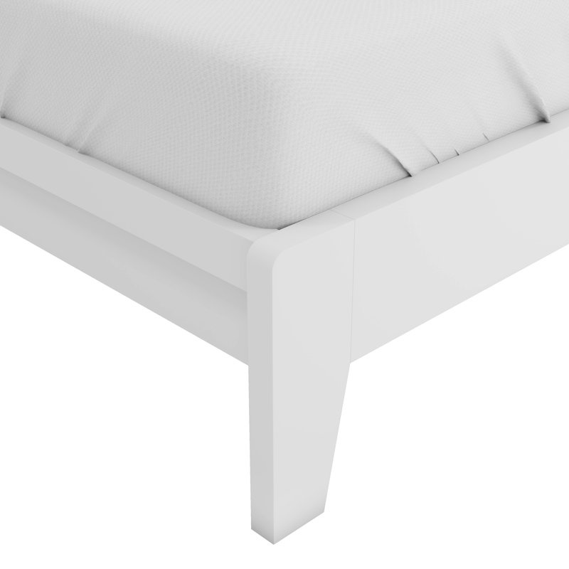 Allyannah Levison Platform Bed With Headboard, King, White