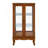 Curio Cabinet Lighted Curio Diapaly Cabinet With Adjustable Shelves And Mirrored Back Panel, Tempered Glass Doors (Oak, 3 Tier), (E26 Light Bulb Not Included)-1309066827