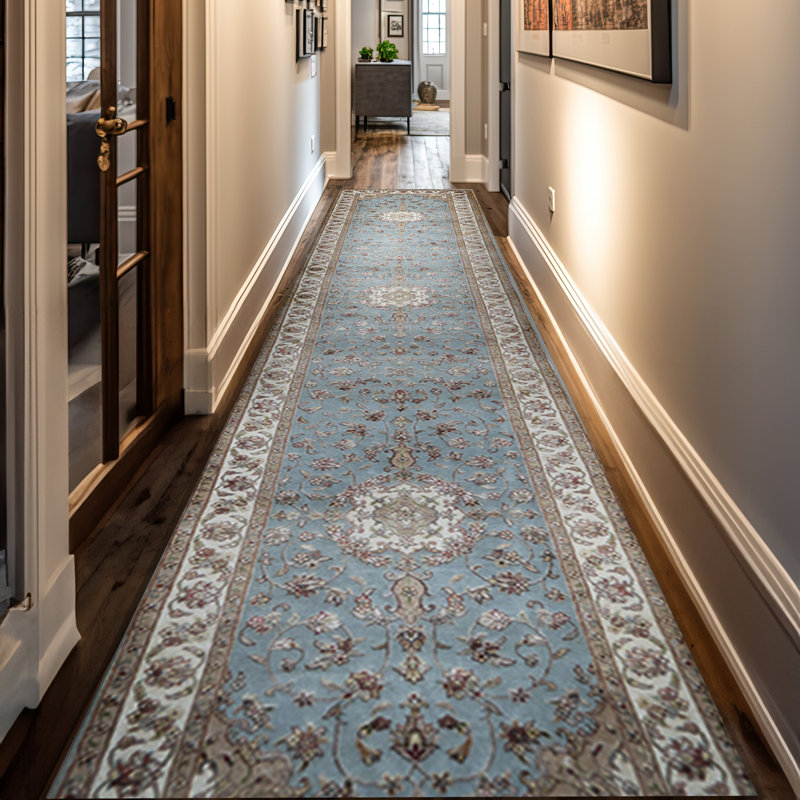 Hand Woven Wool Oriental Area Rug, Runner 2'6" x 12'