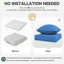 Housses de coussin de chaise de patio 8 pièces individuelles - 4 po d'épaisseur remplaçables hydrofuges pour canapé modulaire à 4 places-590443443