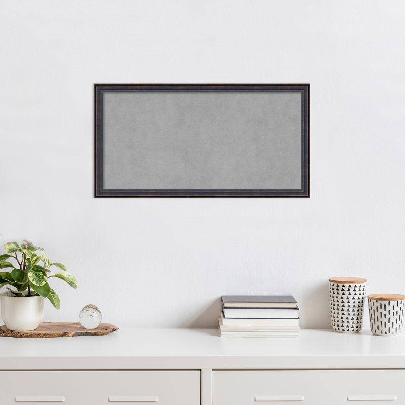 Tableau magnétique à cadre arrondi bronze foncé, H 14 po x l 26 po