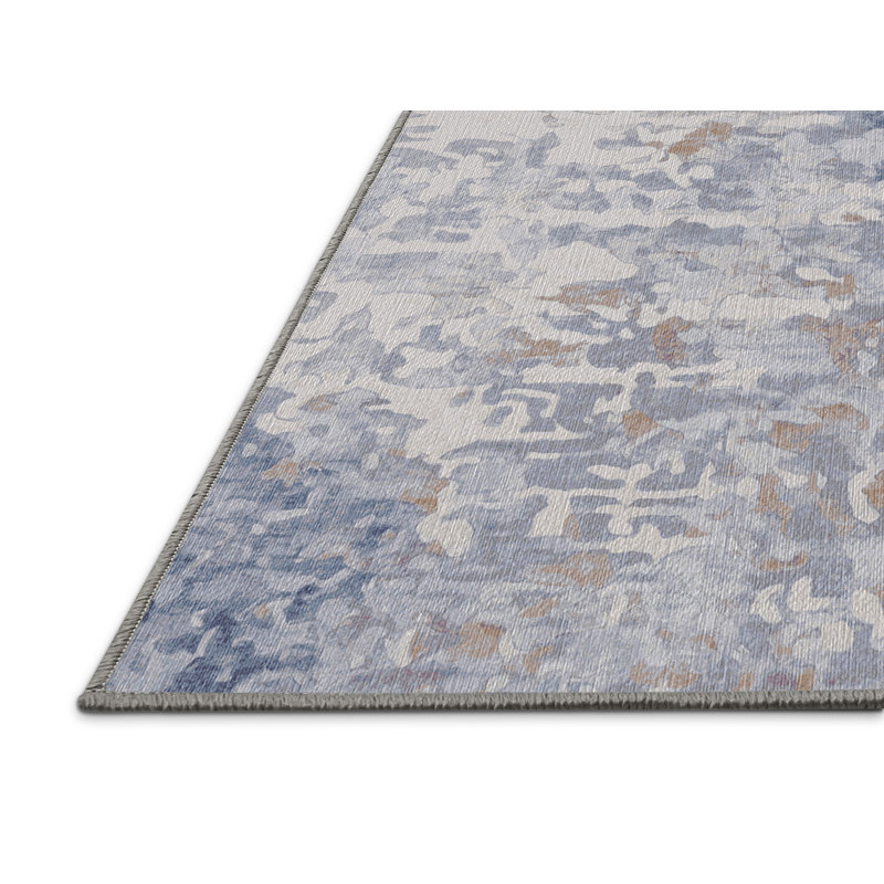 Machine Washable Gray Area Rug, Runner 2' x 5'