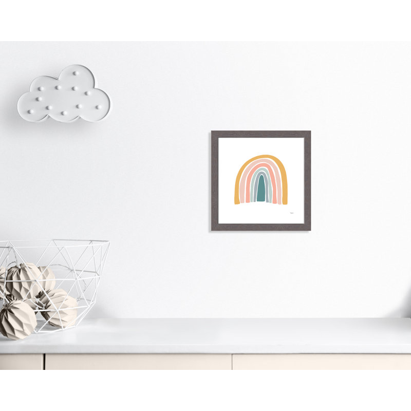 Décoration murale pour enfants, H 16 po x l 16 po x P 0,63 po, Encadrement fil du bois gris