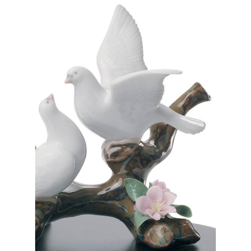 Florida Station Doves on a Cherry Tree Figurine