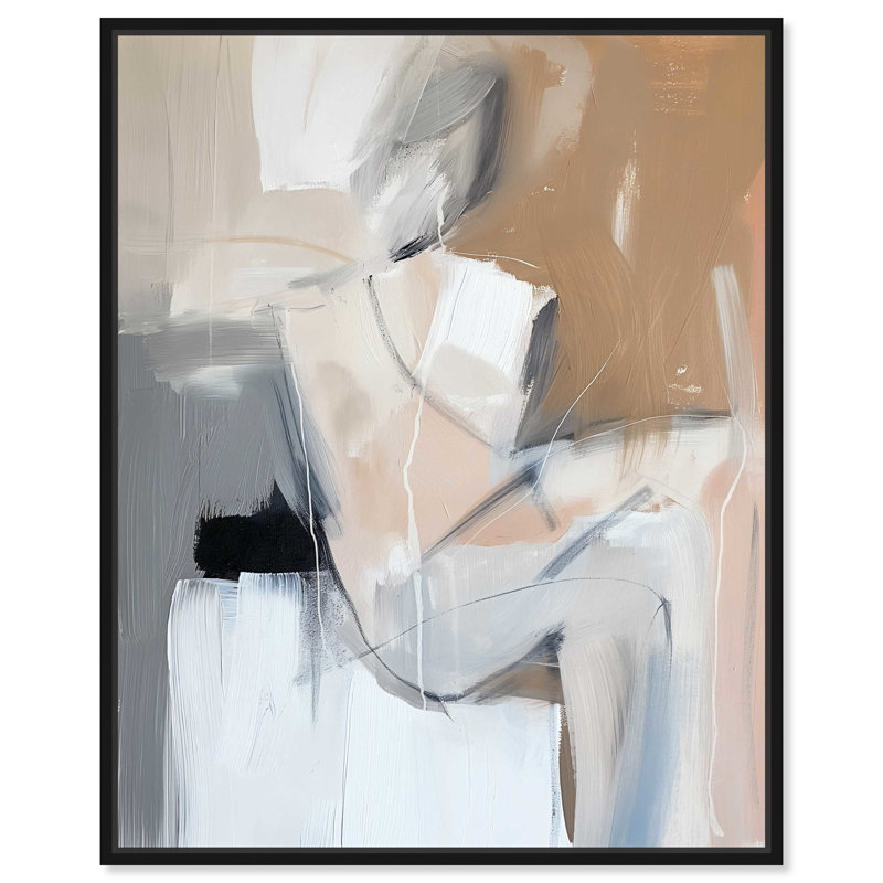 «Slow Transitions Boho Elegant Abstract» par Art Remedy, Cadre noir, H 21 po x l 17 po
