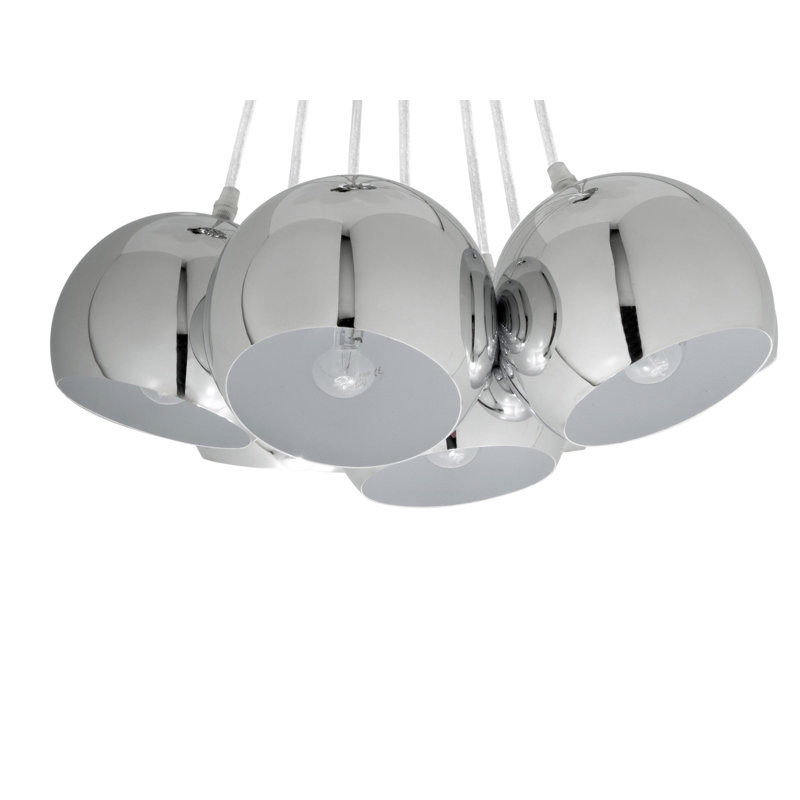 7 - Light Cluster Pendant, Matt brushed nickel
