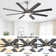 66" Brixham 8-Blade Modern Ceiling Fan with LED Light and Remote Control