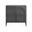 Benoît 31.56-inch Black Two Door Metal Sideboard with Fluted Clear Doors