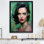 «Green Jade Jolie Portrait IV», art mural sur toile_105787