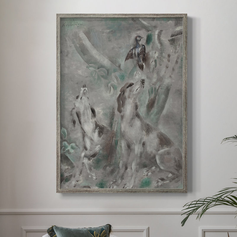Reproduction encadrée XX Vintage - Animal massif, H 15 po x l 12 po