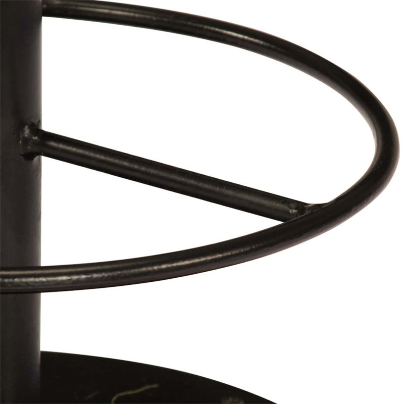 Cytheria Solid Wood Bar Stool with Iron Frame