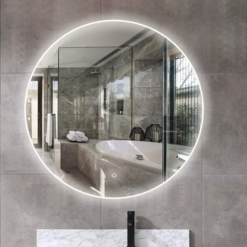 Miroir de salle de bain Naliyah, 32 po x 32 po