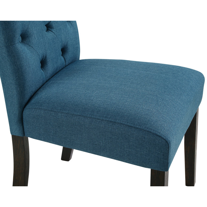 Leviton Urban Style Wood Turned-Leg Dining Set, Blue, 7 Pieces: Table, 6 Chairs
