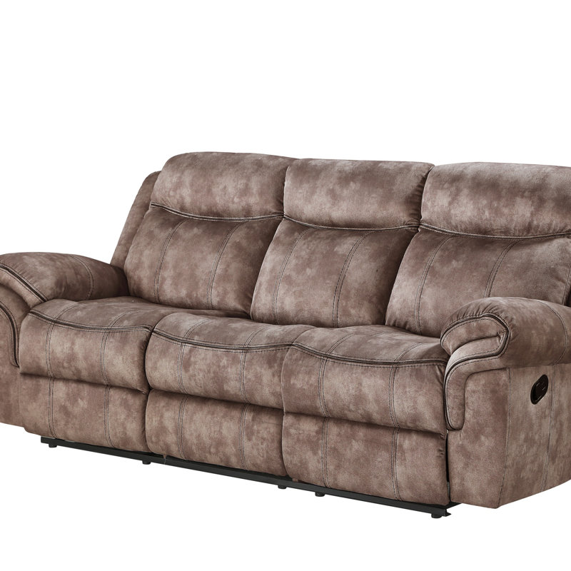 Zubaida Two Tone Velvet Recliner Sofa With USB Port, Drop Down Table, And Storage Drawer For Modern Comfort