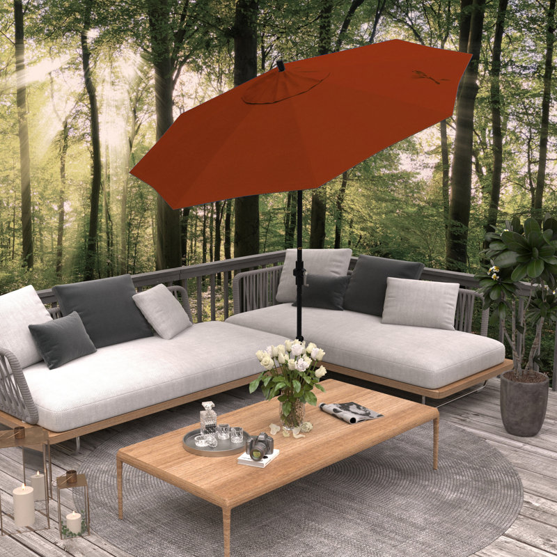 Parasol de 108 po Naschmarkt, Toile Toile Sunbrella® au henné