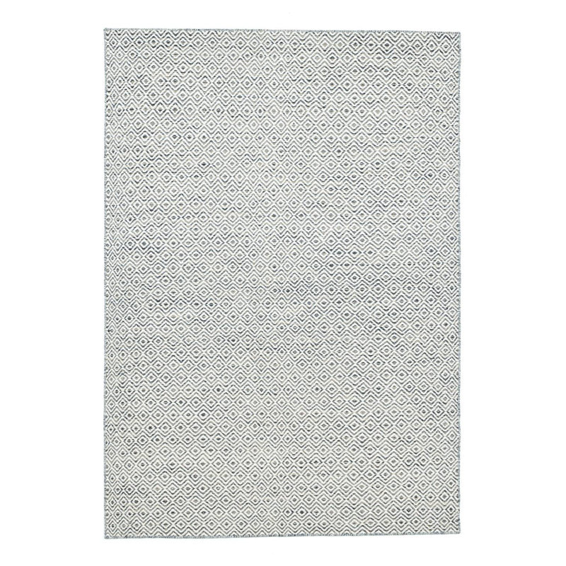 Hand-woven Wool Trondheim Rug in Brown, Rectangular 110 x 170cm