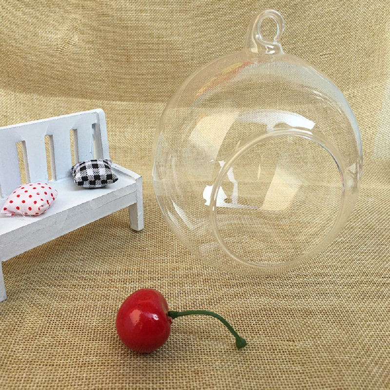 8cm Solid Colour Glass Bauble