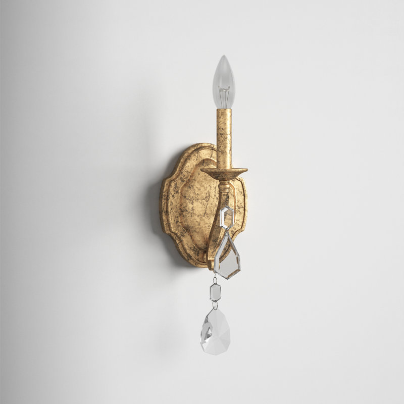 Alistaire Candle Wall Light, Antique Gold