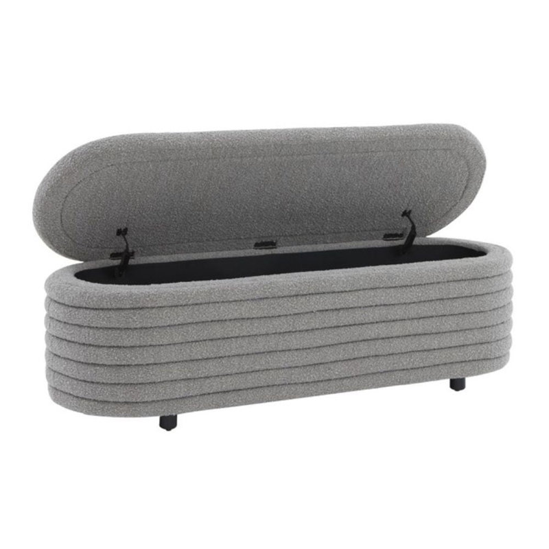 Banc de rangement Corneshia, Gris foncé