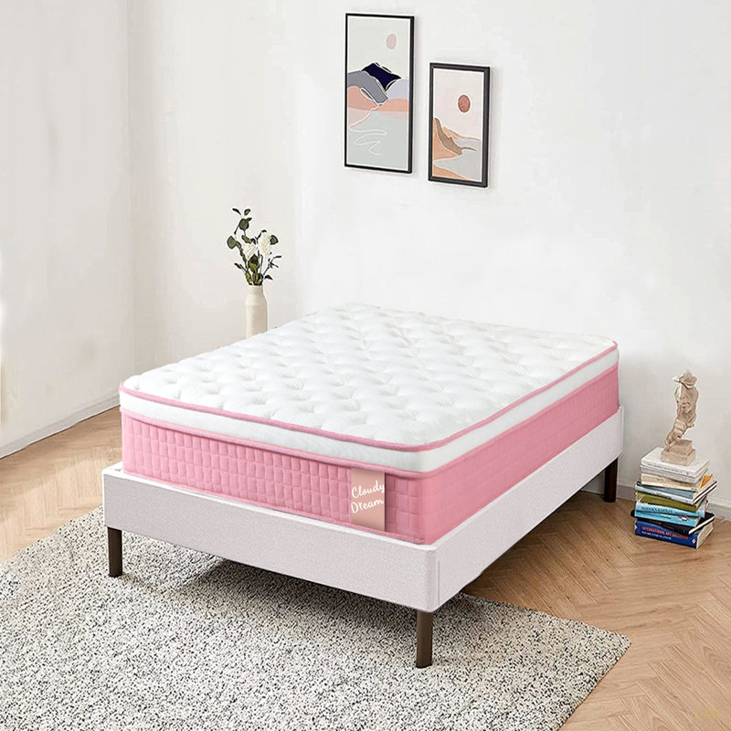 Housse tricotée en mousse à mémoire de forme à 7 zones pour matelas hybride QUEEN de taille 12 po Certipur-US